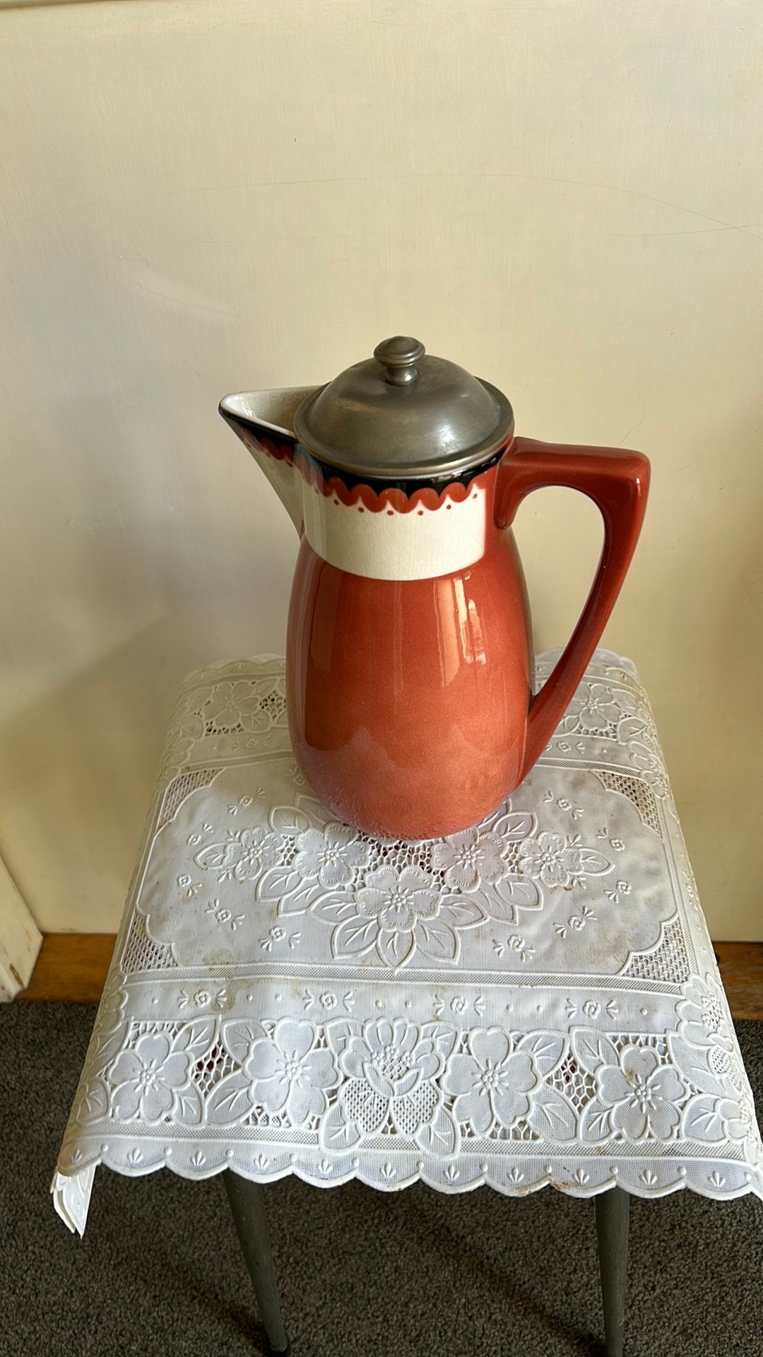 Villeroy&Boch  oude schocolade  kan Art Deco, Ophalen of Verzenden