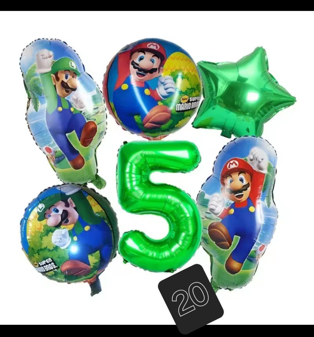 Super Mario Bros. Folie Ballonnen Set - Nieuw, Hobby en Vrije tijd, Feestartikelen, Ophalen, Nieuw, Versiering, Verjaardag