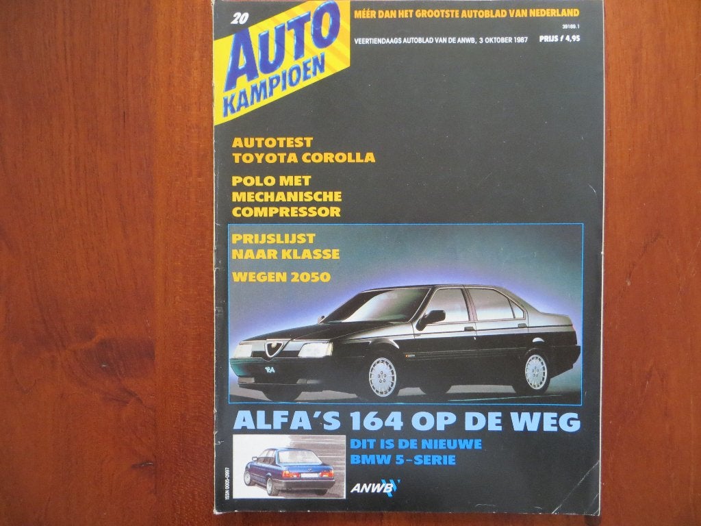 Autokampioen 20 1987 Toyota Corolla, Alfa Romeo 164, BMW 5, Ophalen of Verzenden, Gelezen, Alfa Romeo