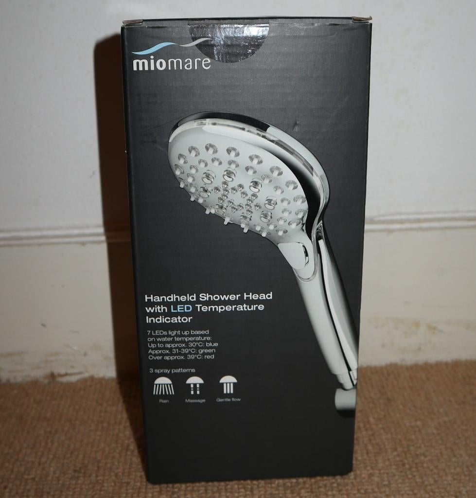 Miomare Douchekop Met LED Temperatuurindicator - Nieuw - 3 S, Doe-het-zelf en Verbouw, Sanitair, Ophalen, Nieuw, Douche