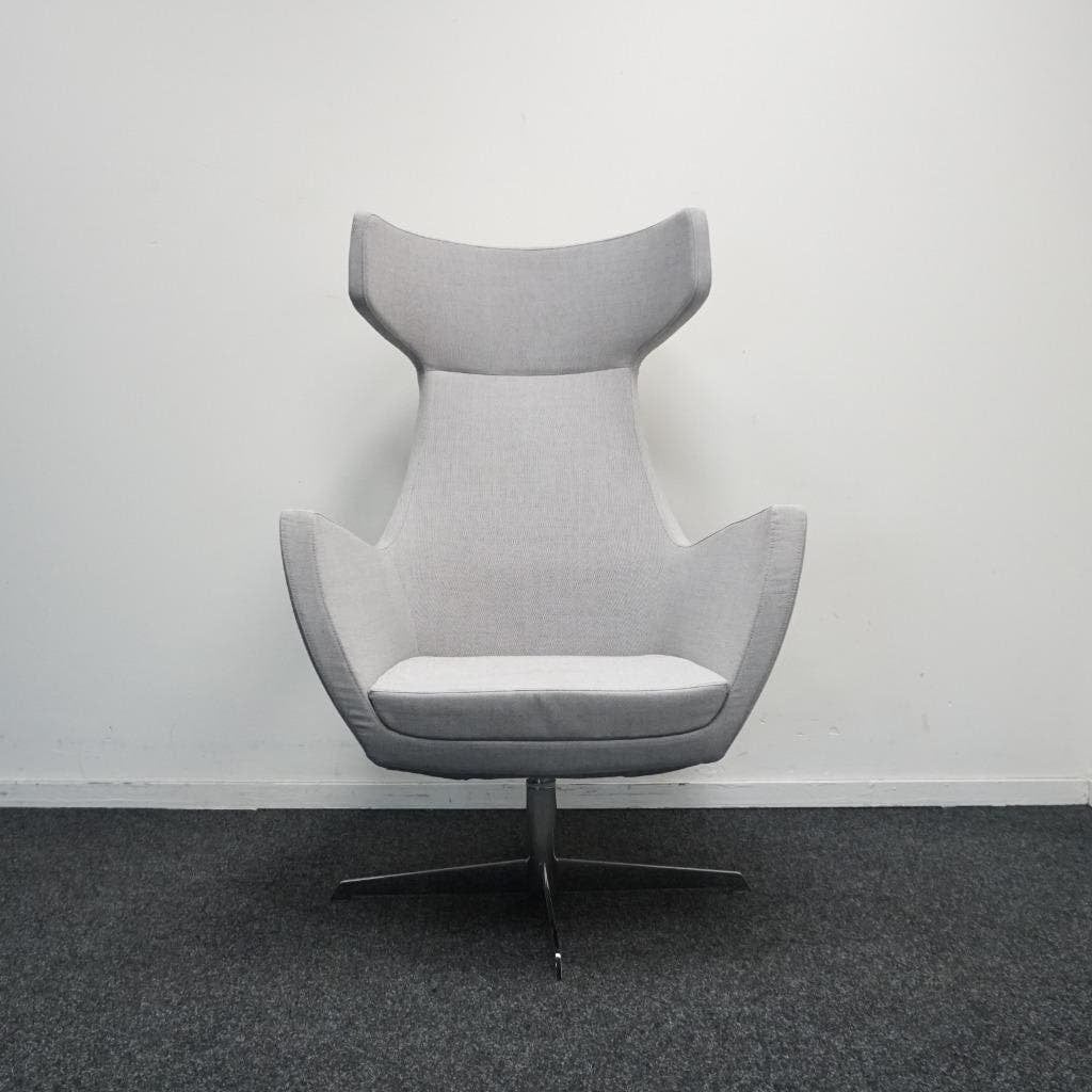 Ahrend Design Fauteuil | Grijze Relax Stoel | Draaibaar, Huis en Inrichting, Gebruikt, -, 75 tot 100 cm, Ophalen of Verzenden