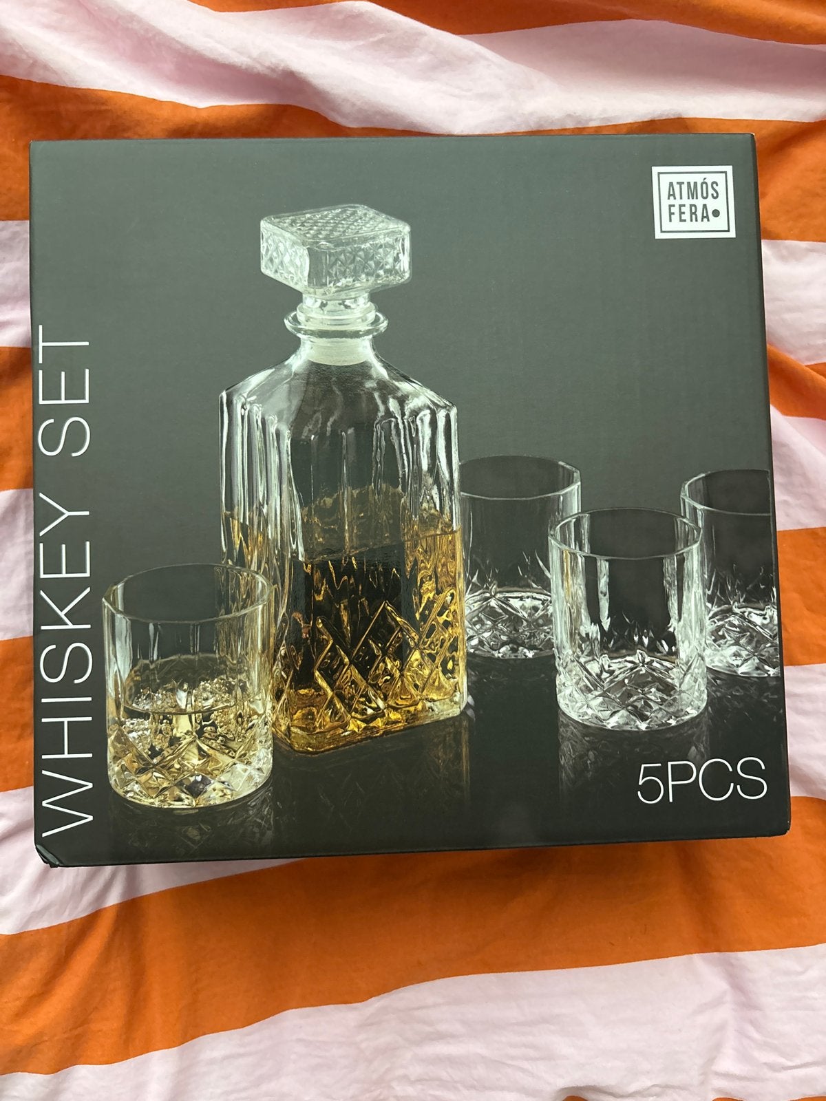 Whiskey Set Atmosfera - Karaf met 4 Glazen, Ophalen, Nieuw