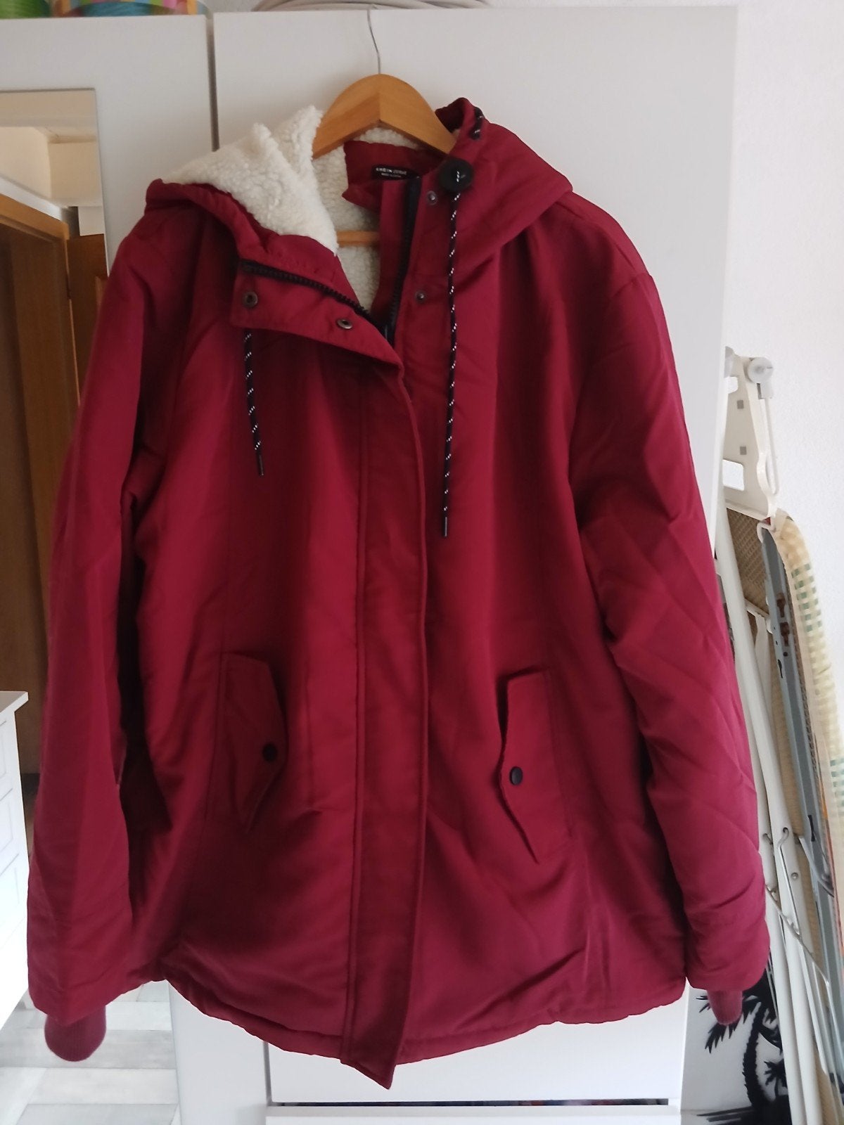 Nieuwe bordeauxrode winterjas - Shein Curve 4XL, Kleding | Dames, Maat 46/48 (XL) of groter, Nieuw, Ophalen of Verzenden, Shein Curve