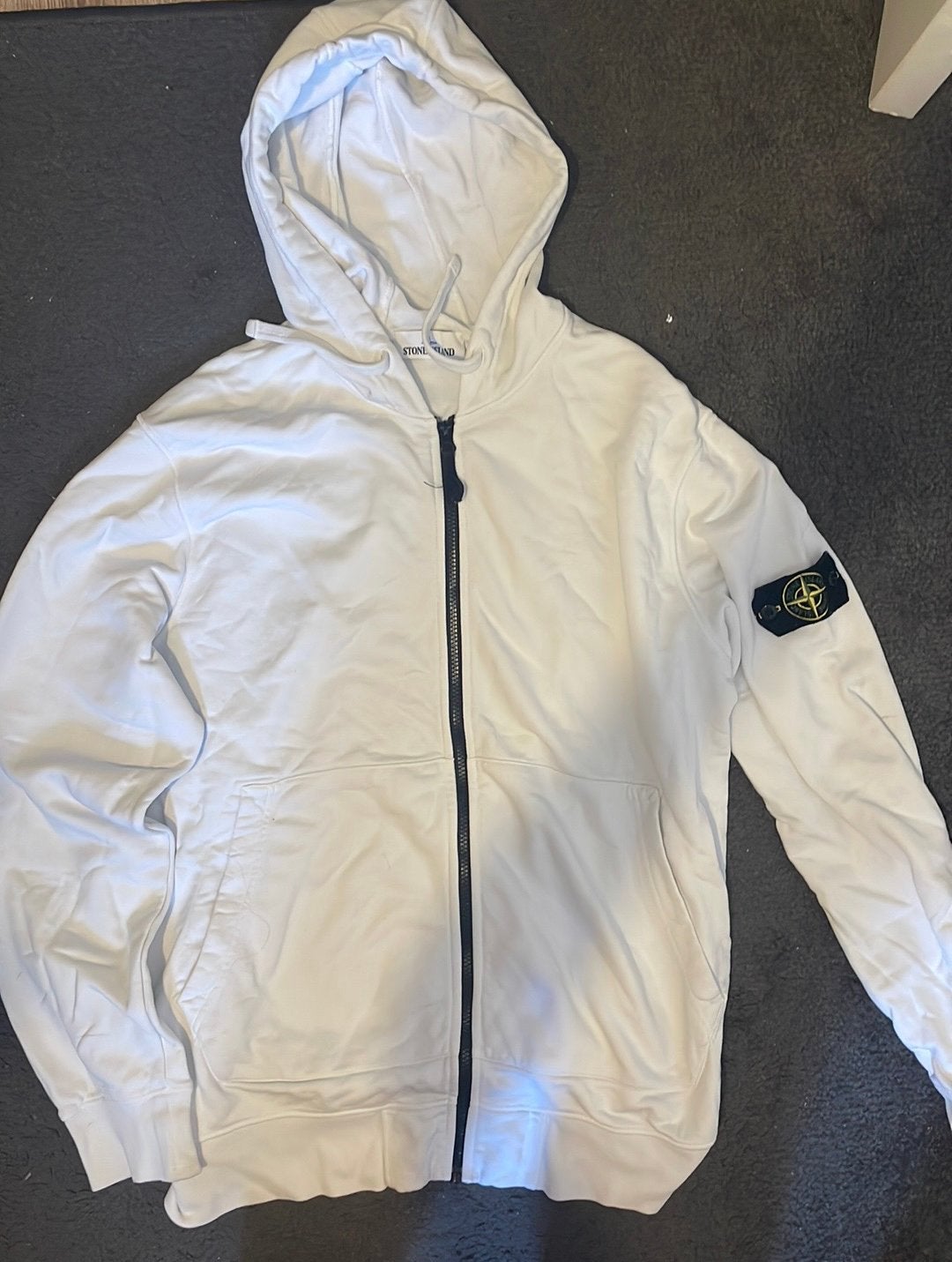Stone island hoodie origioneel, Ophalen of Verzenden, Zo goed als nieuw, Maat 56/58 (XL), Wit