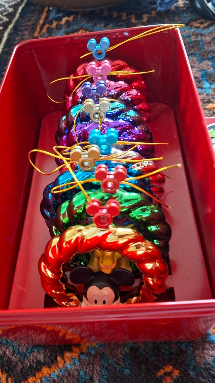 A.H.Disney Mickey and friends kersthangers compleet in blik, Ophalen of Verzenden