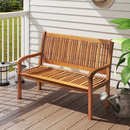 Houten Tuinbank – Buitenbank – Balkonbank – Parkbank, Corvance B.V., Verzenden, Nieuw, Corvancebol@gmail.com