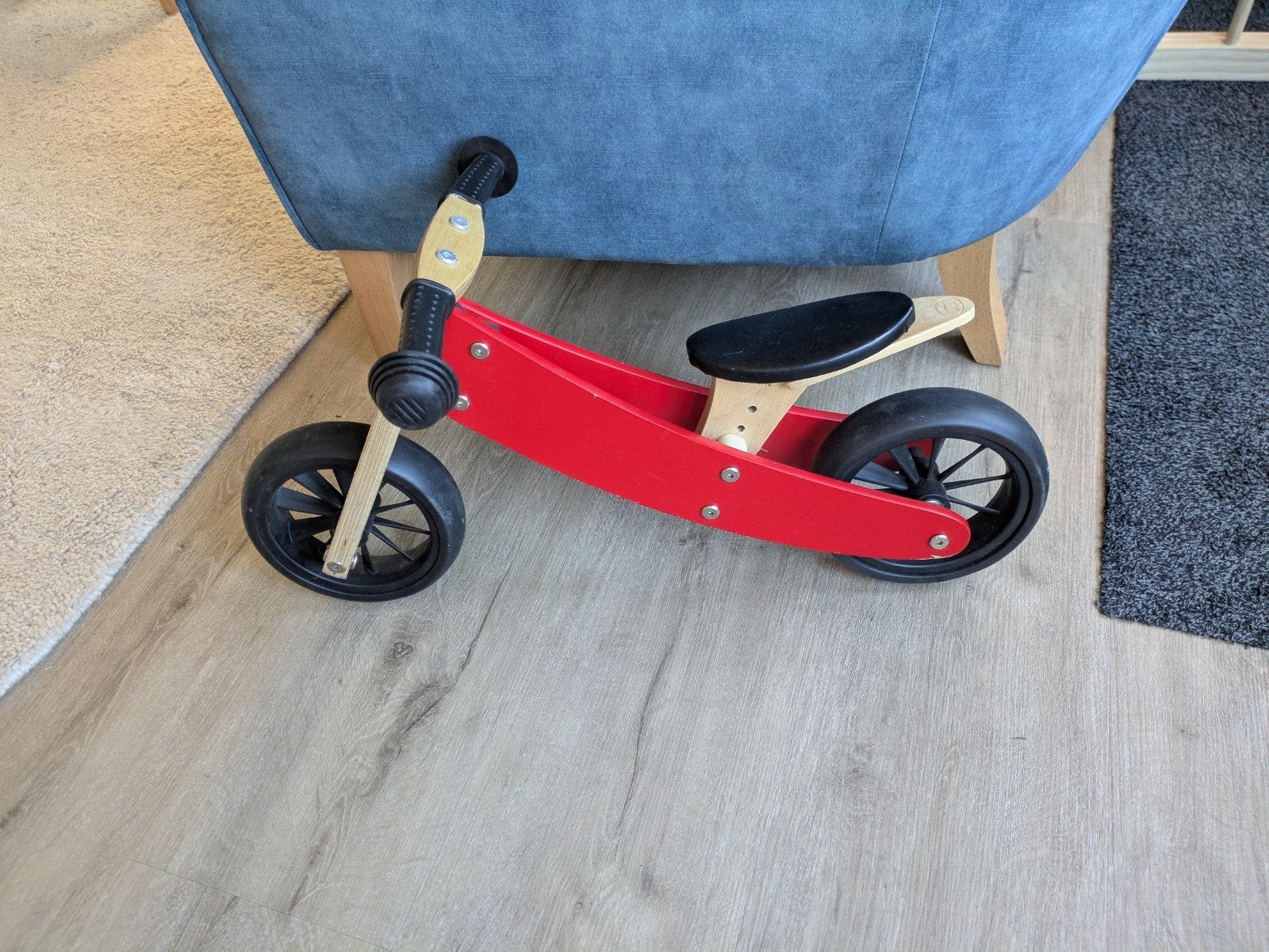 Bandits and Angels Loopfiets - Rood/Hout, Kinderen en Baby's, Speelgoed | Buiten | Voertuigen en Loopfietsen, Ophalen of Verzenden