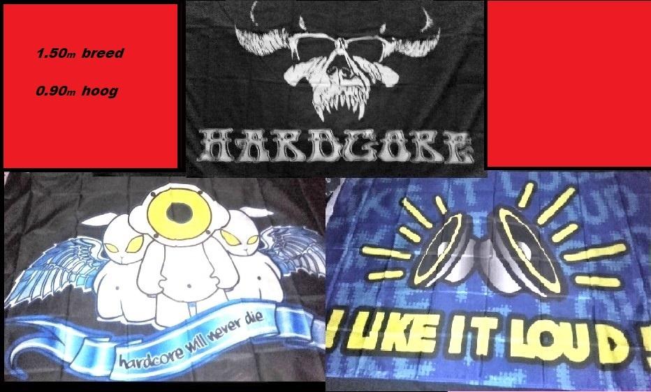 Hardcore vlaggen 1.50x0.90 **nieuw, Ophalen of Verzenden, Nieuw