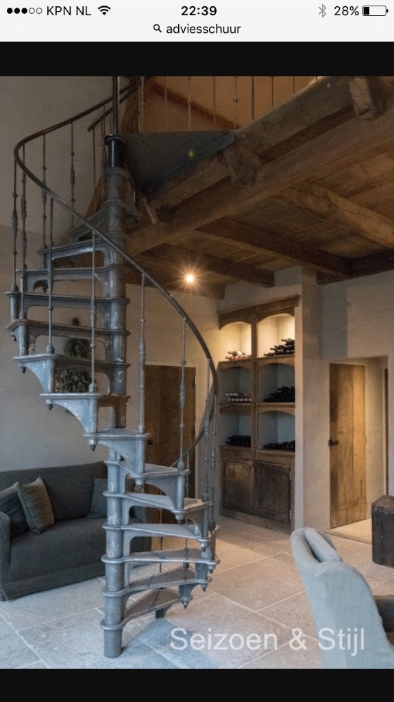 Wenteltrap gietijzer Villa d'Or, Doe-het-zelf en Verbouw, Ladders en Trappen, Ophalen of Verzenden, Nieuw, Trap, 2 tot 4 meter