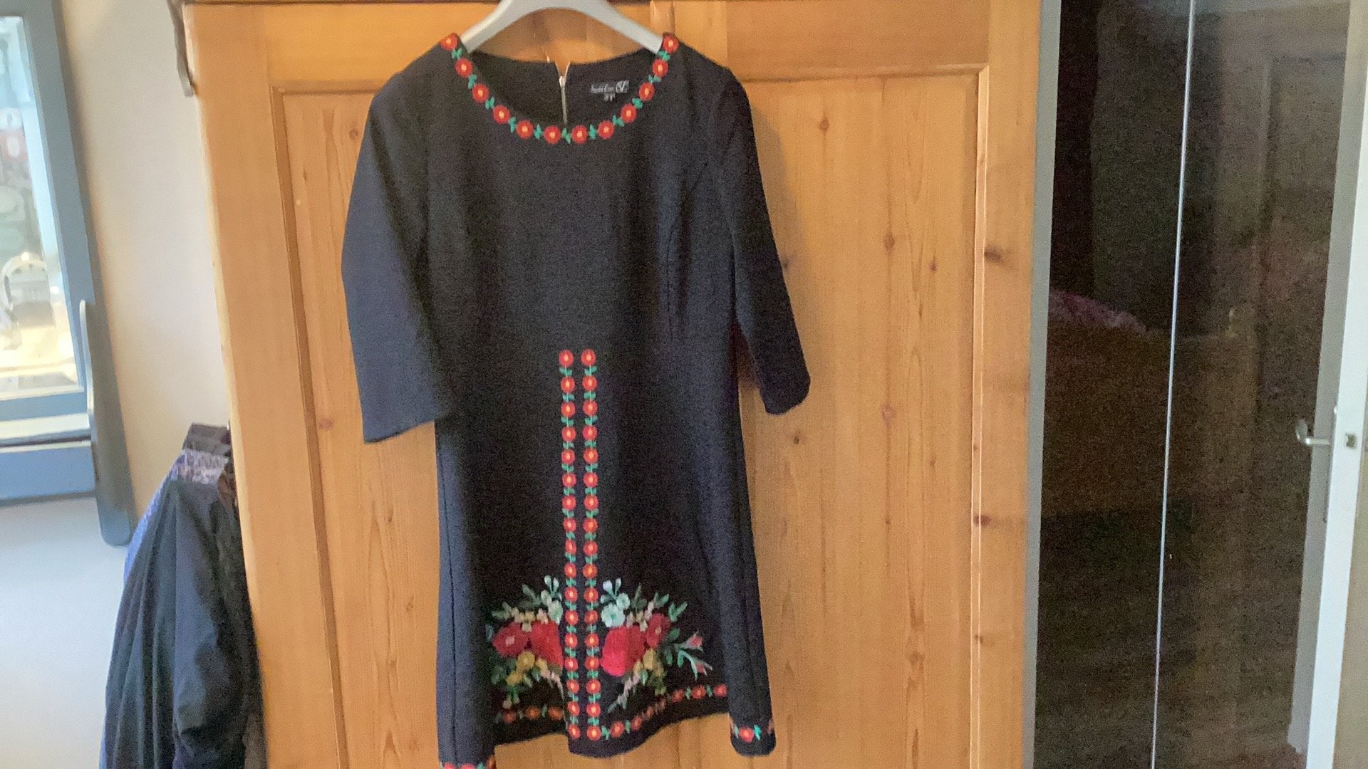Feestelijk bohemien folklore jurkje smashed lemon xl, Zwart, Maat 42/44 (L), Ophalen of Verzenden, Zo goed als nieuw