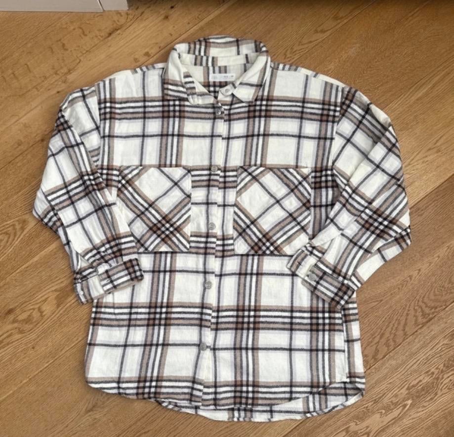 ZARA Geruite Blouse Maat 164 (13-14 jaar) - Valt groter uit!, Ophalen of Verzenden, Gebruikt, Meisje, Overhemd of Blouse