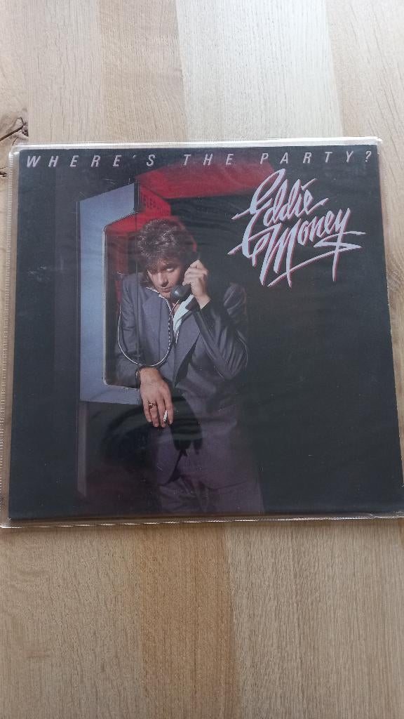 eddie money            where's the party, 1980 - 1989, Ophalen of Verzenden, Zo goed als nieuw, Inclusief binnenhoes