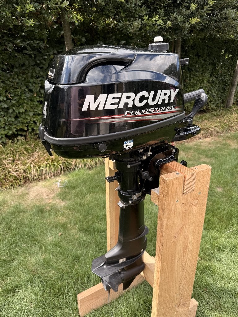 Mercury FourStroke 6 pk buitenboordmotor, Watersport en Boten, Ophalen, 5 tot 10 pk, Viertaktmotor, Zo goed als nieuw