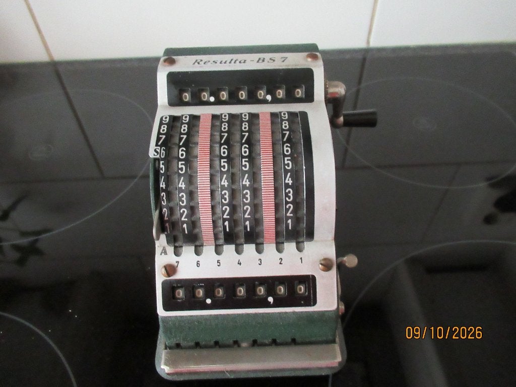 OUDE RESULTA BS 7 REKENMACHINE -PAUL BRUNING BERLIJN -ca1950, Ophalen of Verzenden
