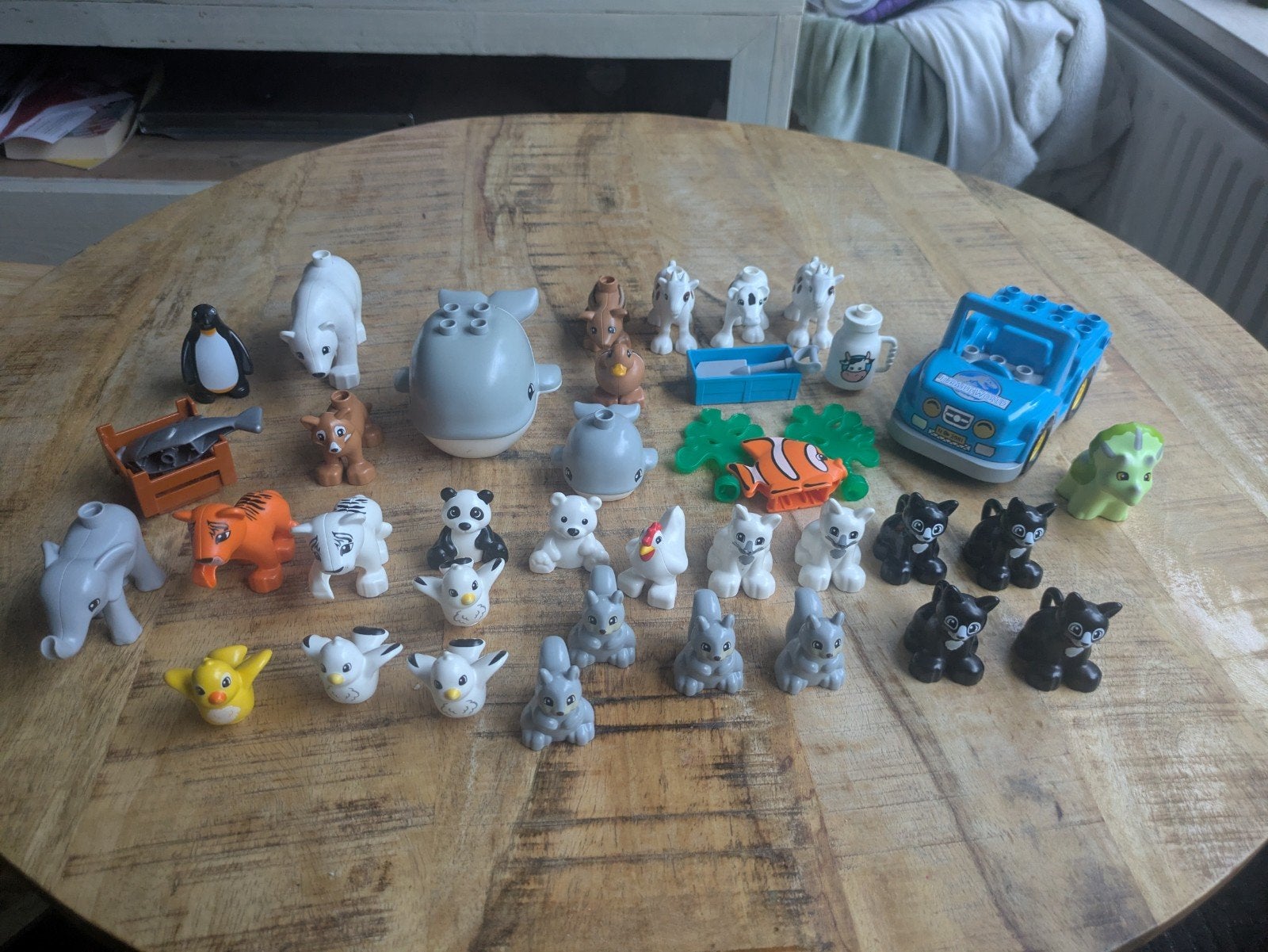 Grote collectie Duplo dieren en voertuig, Gebruikt, Overige typen, Ophalen of Verzenden, Duplo