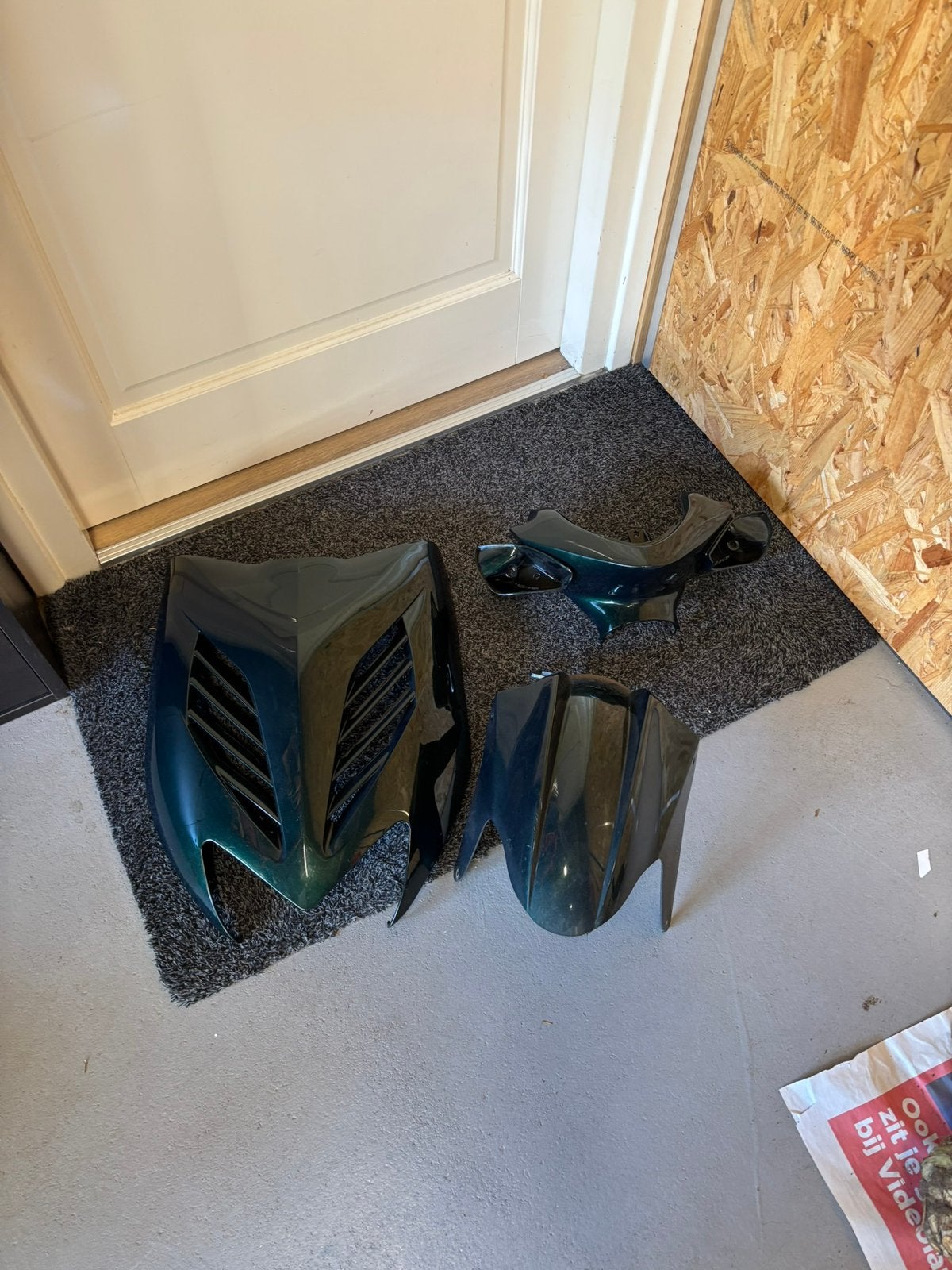 Aerox kappen groen, Fietsen en Brommers, Ophalen of Verzenden, Zo goed als nieuw, Kap