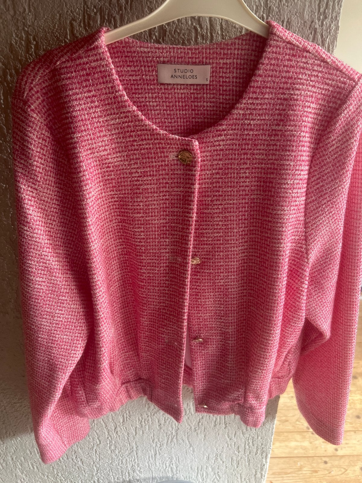 Studio Anneloes rood/roze jasje maat S, Ophalen of Verzenden, Zo goed als nieuw, Maat 36 (S), Roze