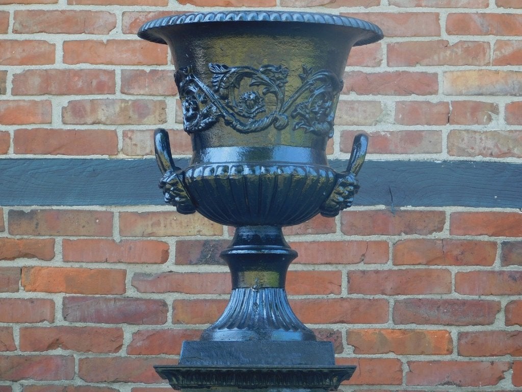 Grote Tuinvaas - Gietijzer - Zwart - Gedetailleerd, Ophalen of Verzenden, ., ., .
