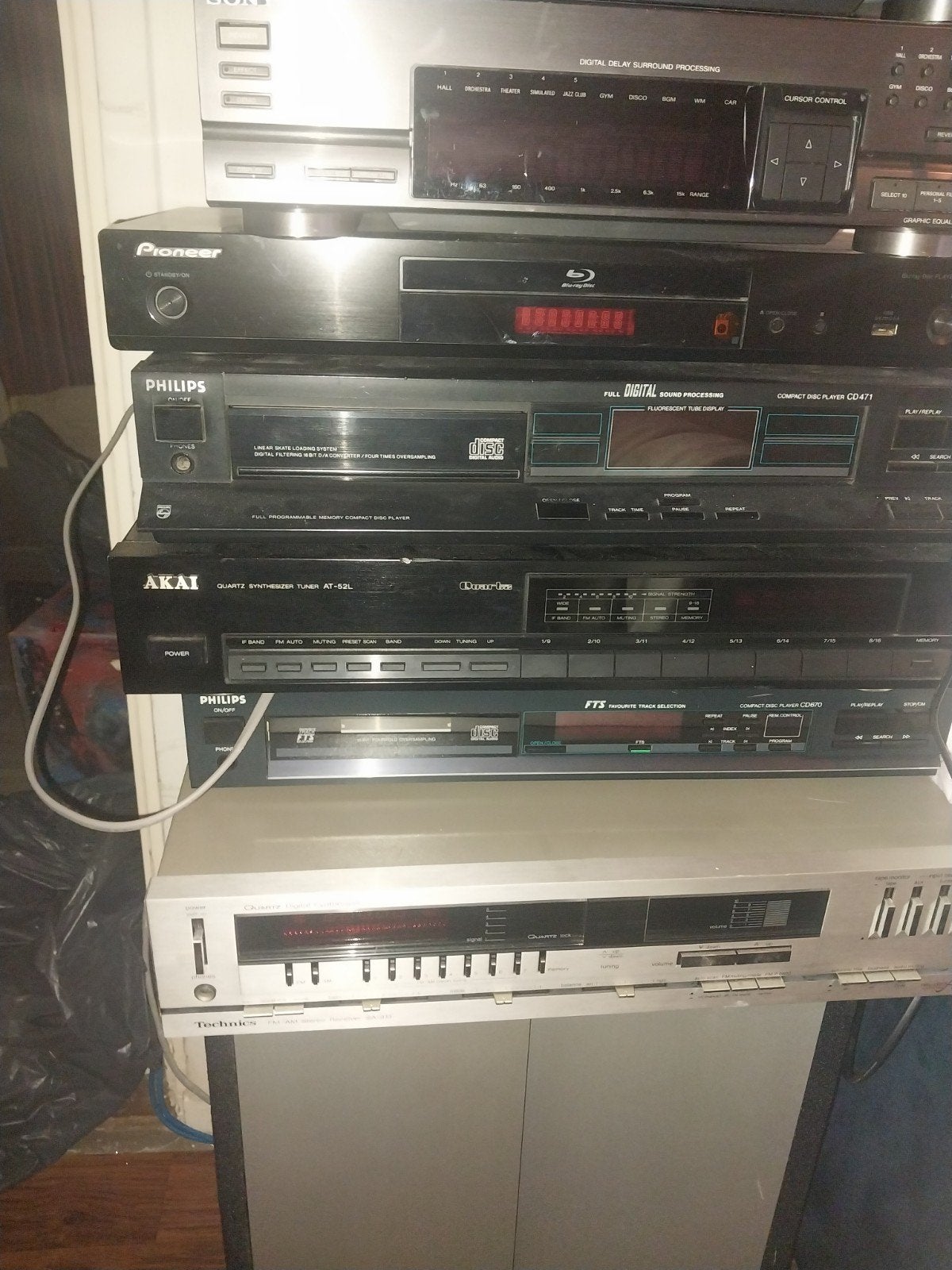 Vintage Audio Set: Philips, Sony, Pioneer, Akai, Technics, Ophalen of Verzenden