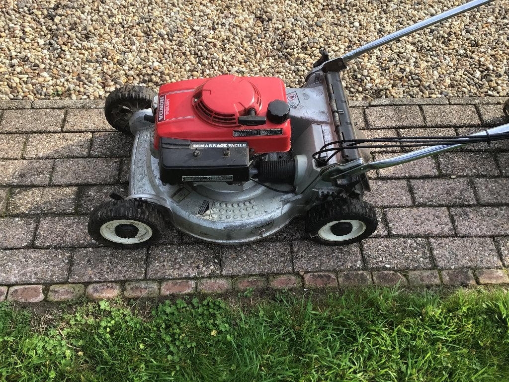 Benzine grasmaaier, Tuin en Terras, Ophalen, Cirkelmaaier, Honda, Gebruikt