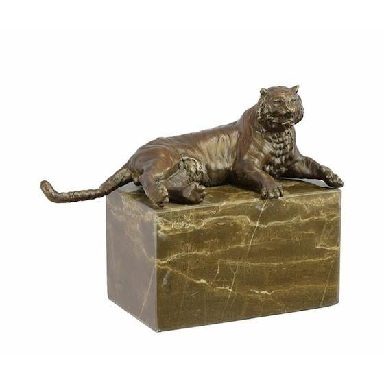 Tijger van brons 17,2x13x7,9, Verzenden