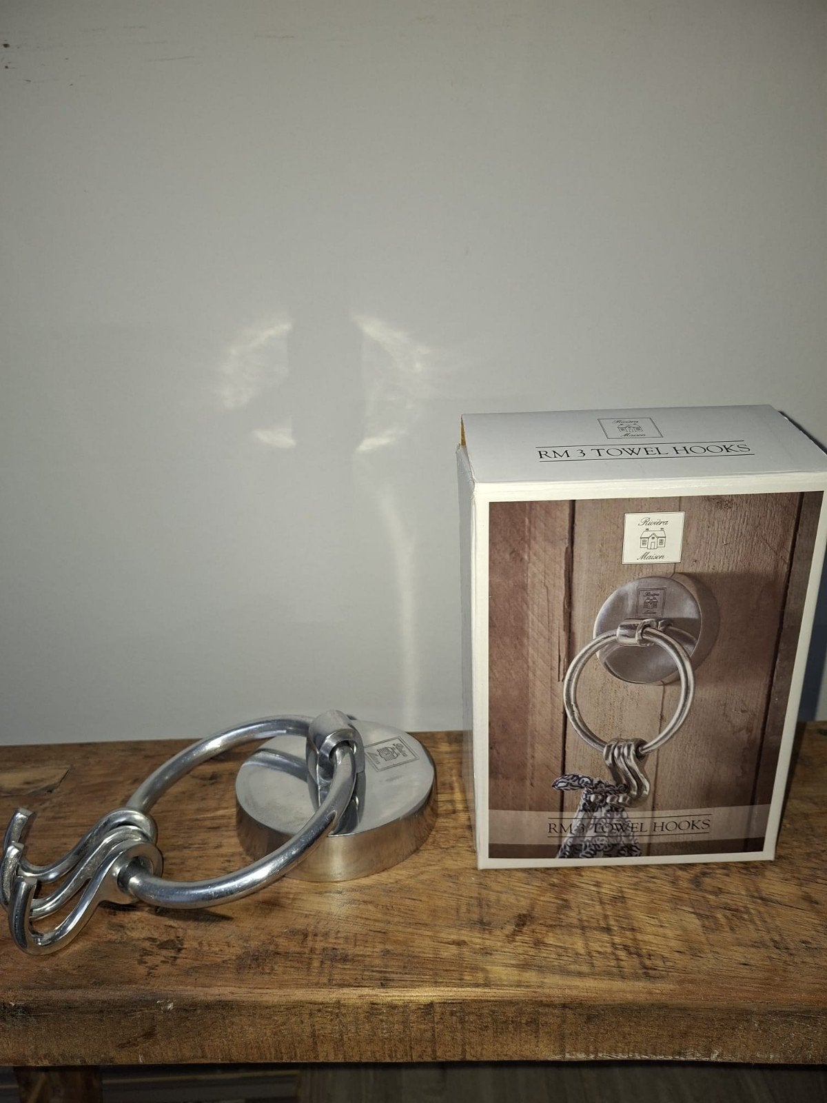 Riviera Maison handdoekhaak - RM 3 Towel Hooks, Ophalen, Nieuw, Landelijk, Metaal