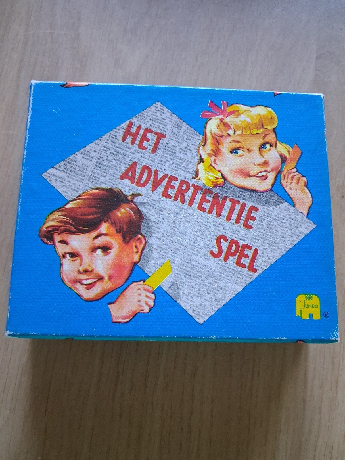 Vintage Het Advertentie Spel Jumbo - Geen spelregels, Ophalen of Verzenden, Gebruikt, Jumbo