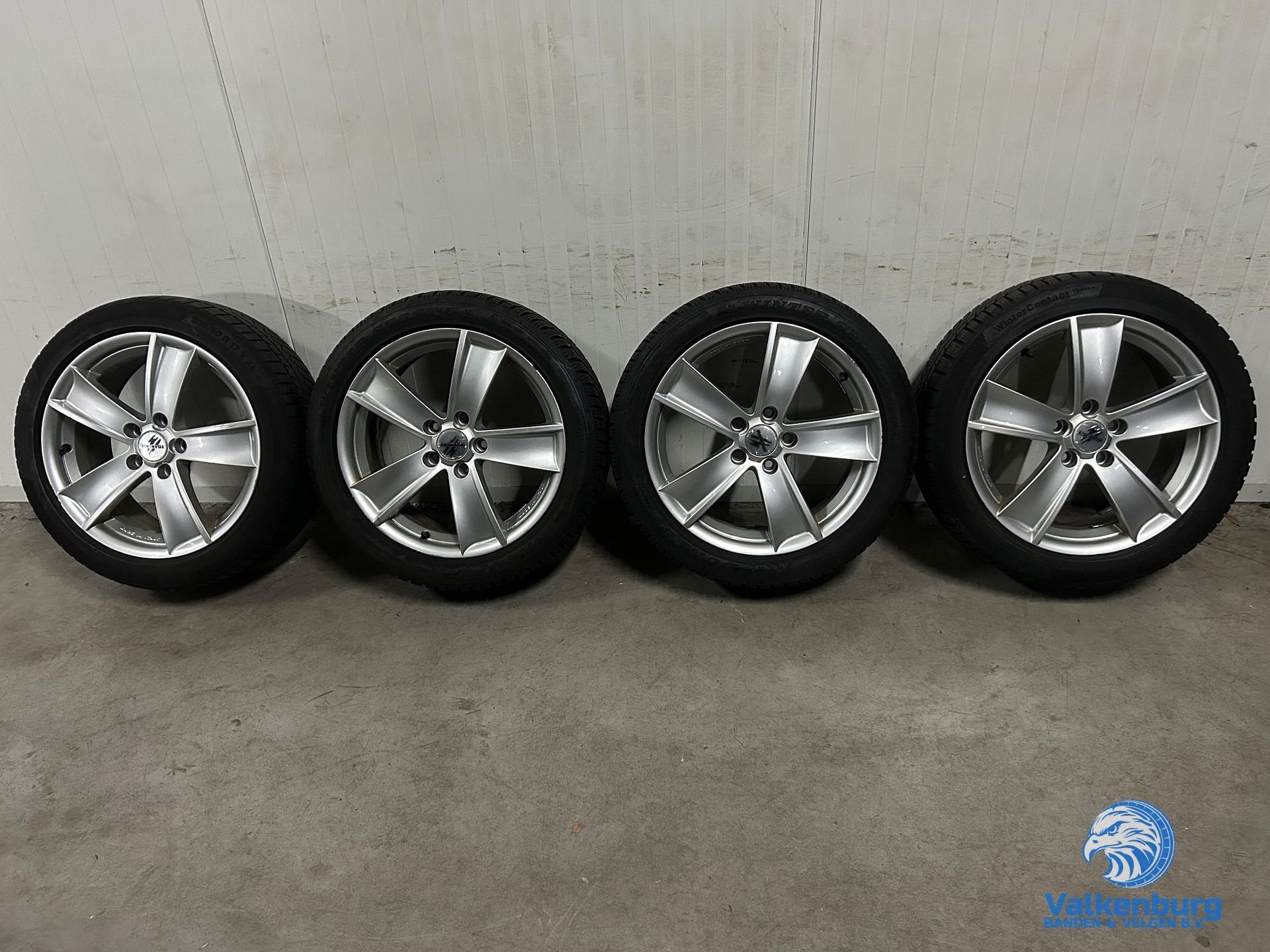 7mm! VW Golf Caddy Audi A3 Leon 17 inch velgen 5x112 winterb, Gebruikt, -, -, Banden en Velgen