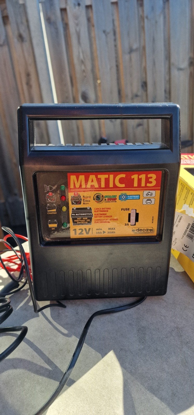 DECA Matic 113 12V Acculader voor Auto en Motor, Nieuw, Universele onderdelen