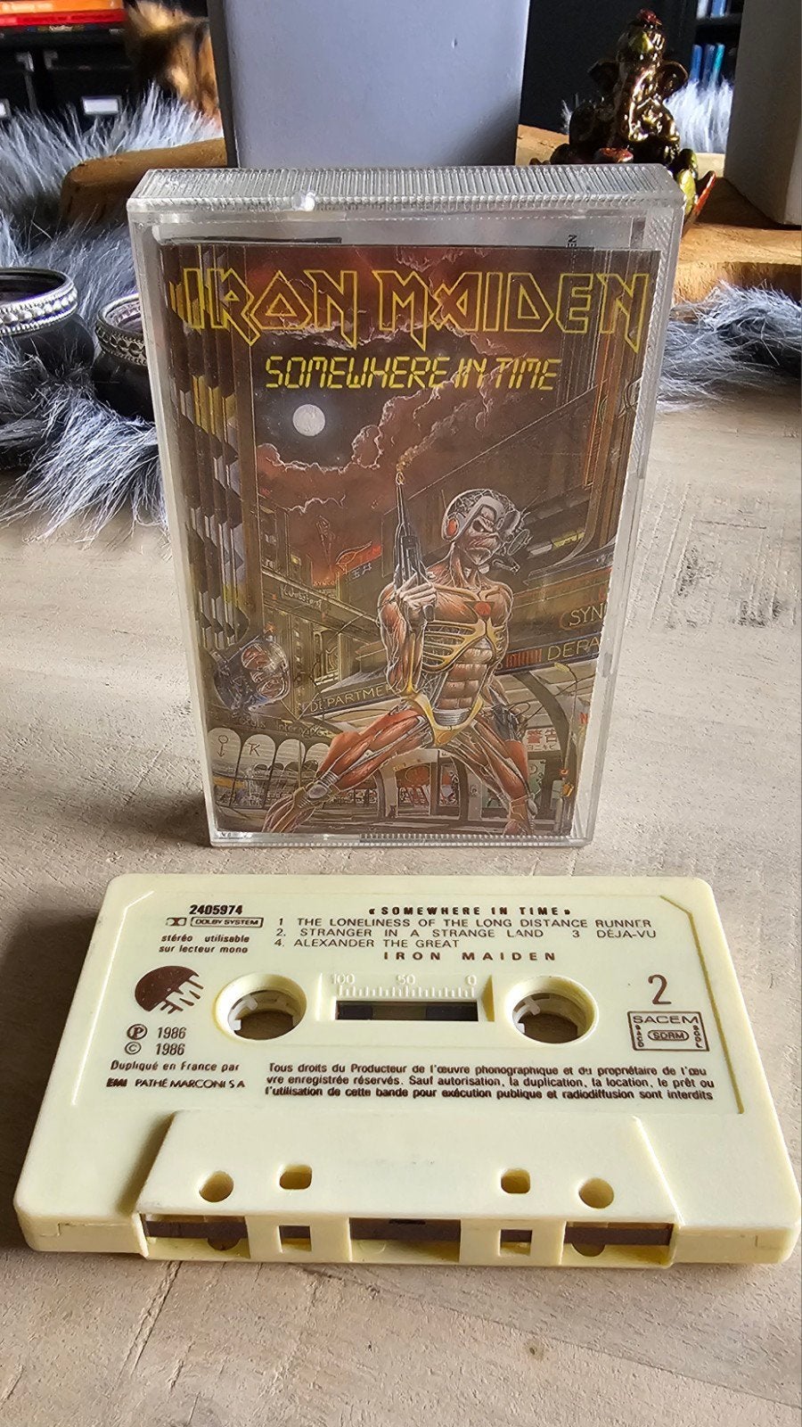 Exclusieve Iron Maiden - Somewhere in Time cassette, Cd's en Dvd's, Gebruikt, 1 bandje, Ophalen of Verzenden, Origineel