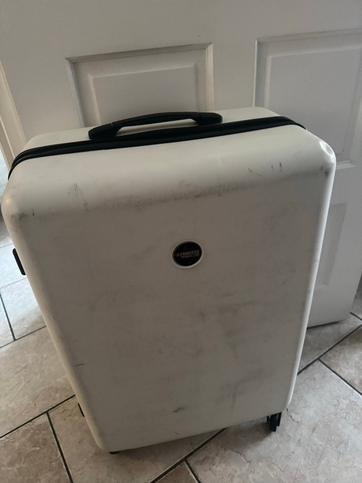 Grote Princess Traveller koffer - Beige, Gebruikt, Hard kunststof, 45 tot 55 cm, Ophalen of Verzenden