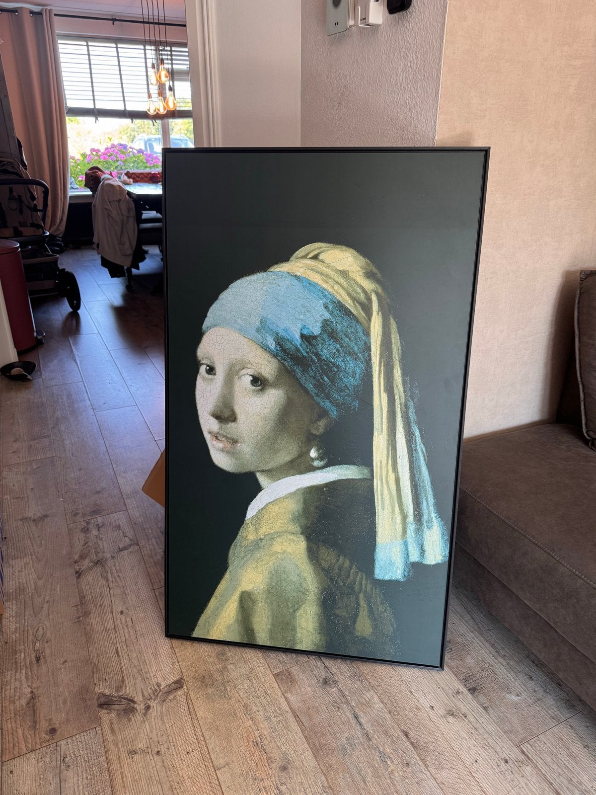 Canvas Het Meisje met de Parel - Johannes Vermeer, Antiek en Kunst, Kunst | Schilderijen | Klassiek, Ophalen, Doek, Portret of Personen