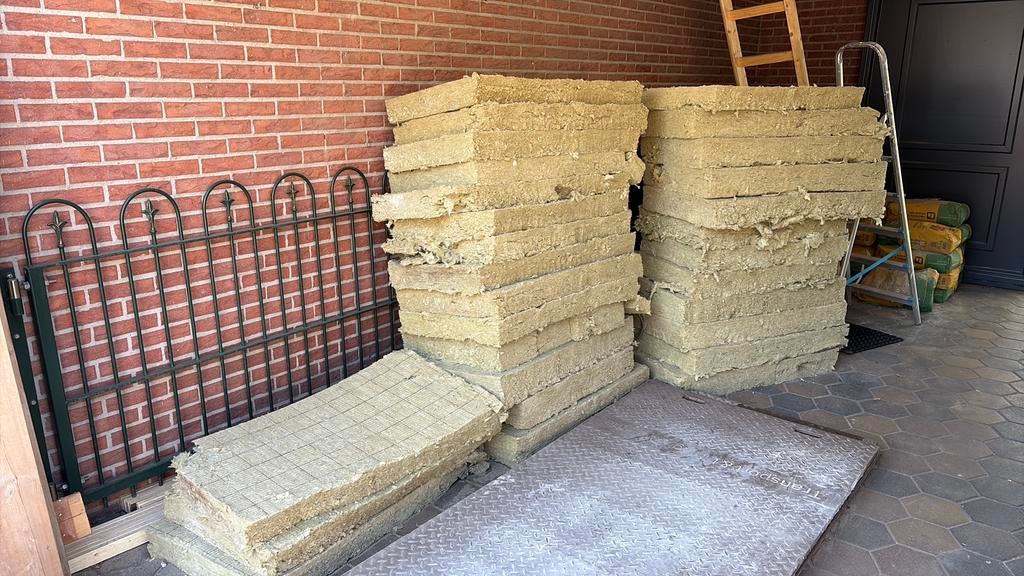 Steenwol ongv 20 m2, Doe-het-zelf en Verbouw, Isolatie en Afdichting, Ophalen, 4 tot 8 cm, Steenwol, Zo goed als nieuw