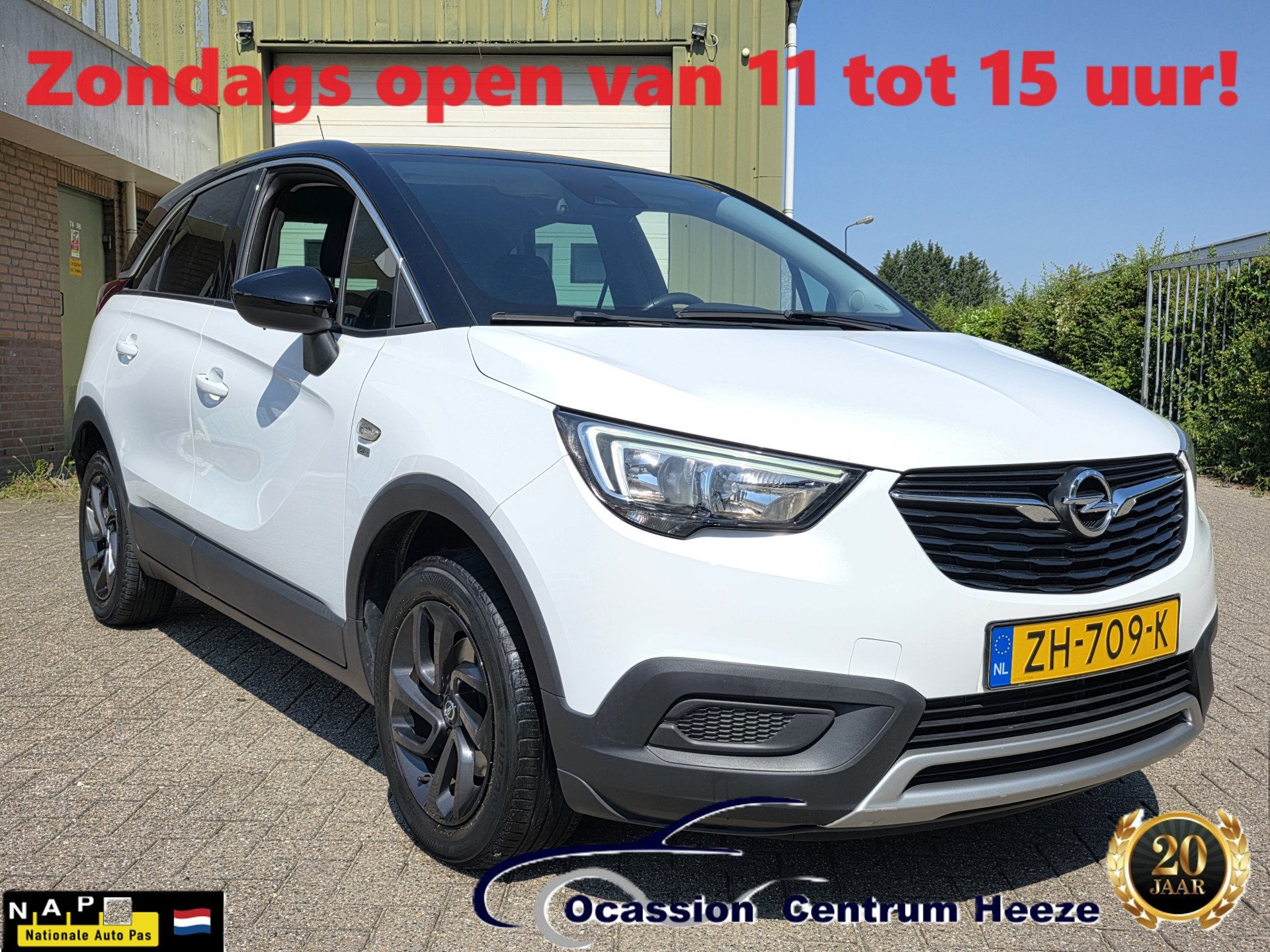 Opel Crossland X 1.2 T 120 Jaar Ed! AUT! 1e Eig! 12dkm NAP!, Auto's, Opel, Gebruikt, Euro 6, LED verlichting, Wit