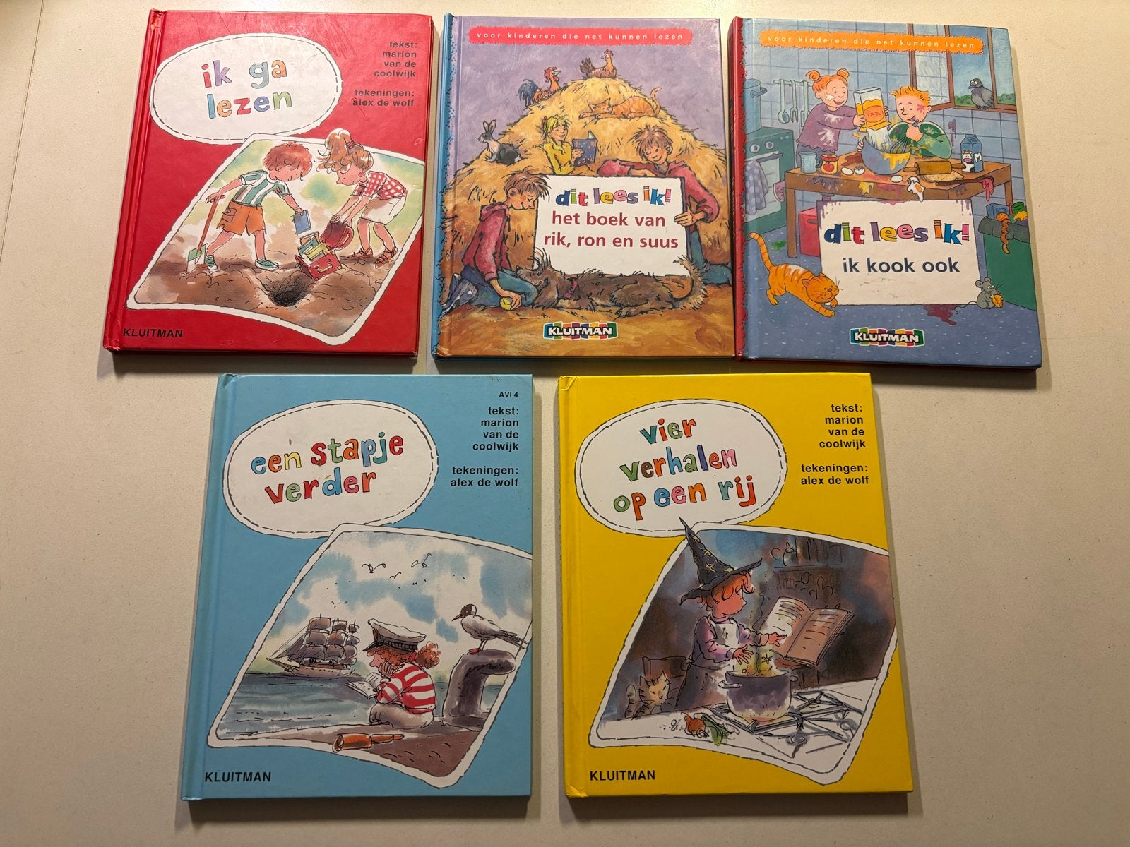 5x Kluitman 'Lezen is Leuk' 5 boeken AVI-niveau 1-4!, Ophalen of Verzenden, Zo goed als nieuw, Fictie algemeen