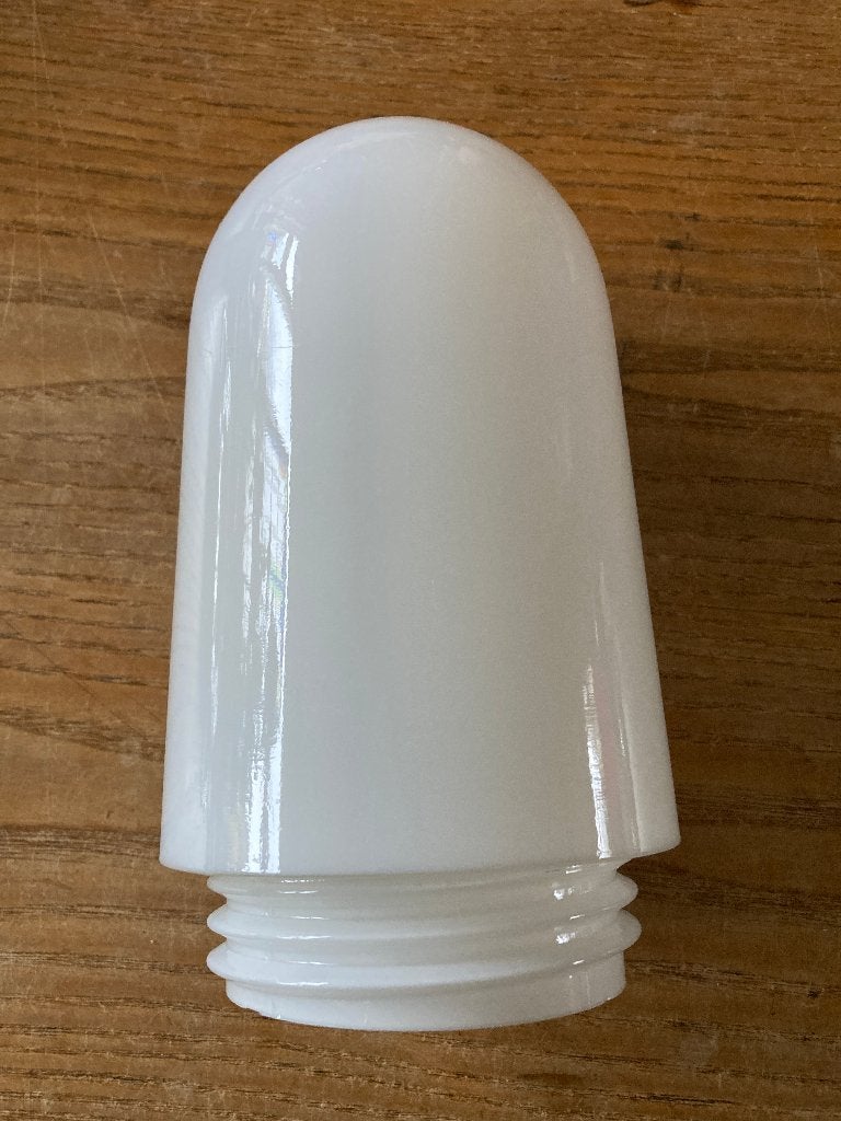 Vintage lampenbol schroefkogel melkglas wit glas, Ophalen of Verzenden, Wit, Plafondlamp, Glas