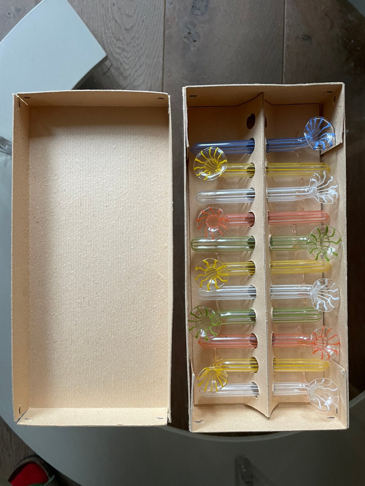 Lauscha bimini tafelvaasjes, Antiek en Kunst, Antiek | Glas en Kristal, Ophalen of Verzenden