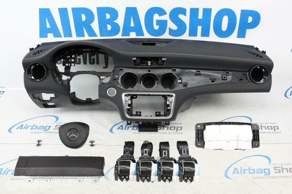Airbag set Dashboard met geel stiksels Mercedes CLA facelift