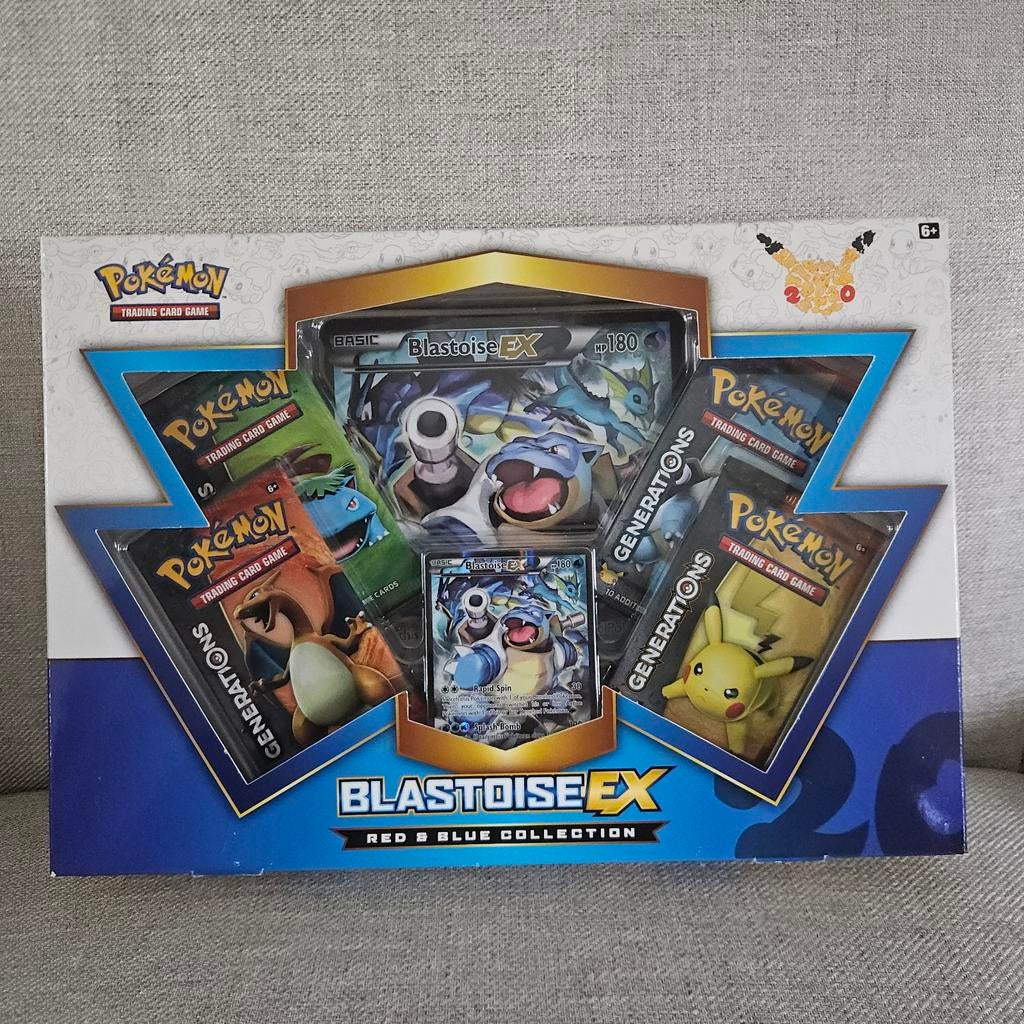 Blastoise EX Box Red & Blue Pokemon 20th Anniversary, Ophalen of Verzenden, Nieuw, Boosterbox
