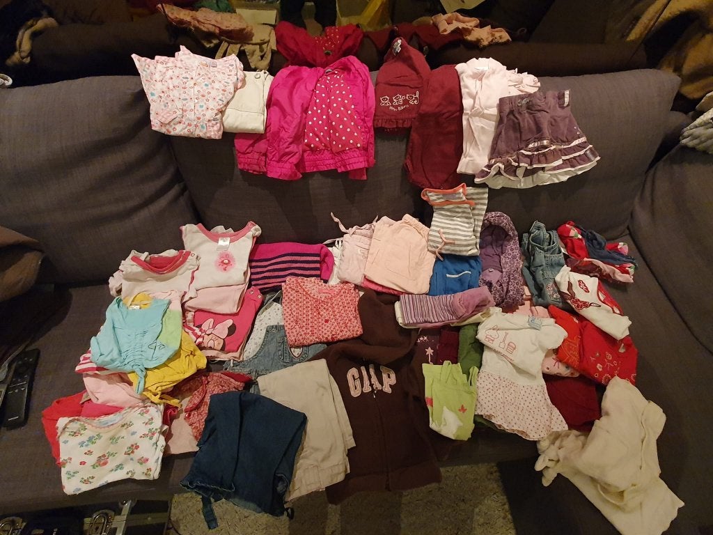Groot pakket meisjeskleding maat 74/80, Ophalen, Gebruikt, Overige maten