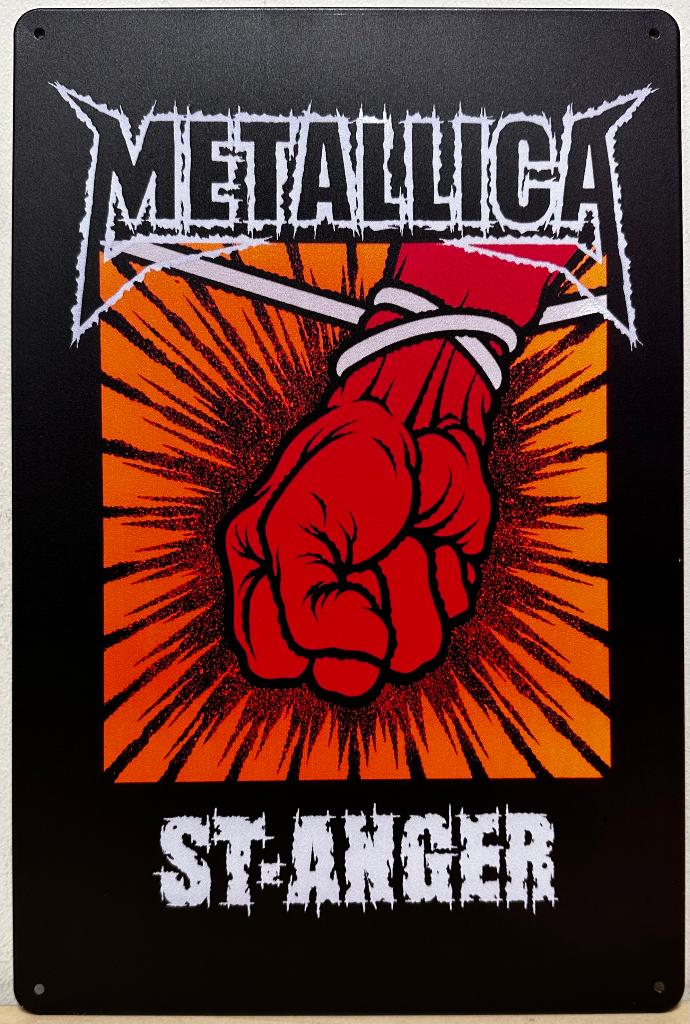 Metallica ST- Anger reclamebord van metaal wandbord deco, Info@deconoord.nl, Deco Noord, Nieuw, Ophalen of Verzenden