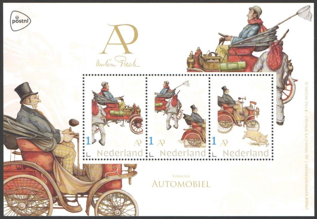 Postzegels Anton Pieck: Automobiel, Ophalen of Verzenden, Na 1940, Postfris
