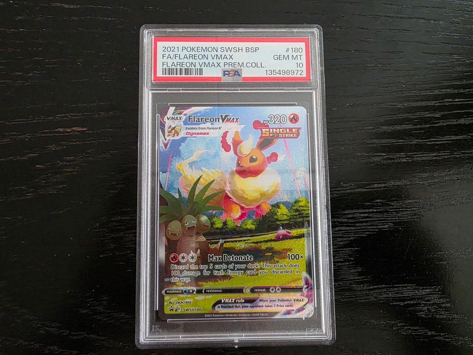 Pokémon Flareon VMAX #180 PSA 10 Gem Mint, Ophalen, Zo goed als nieuw, Losse kaart