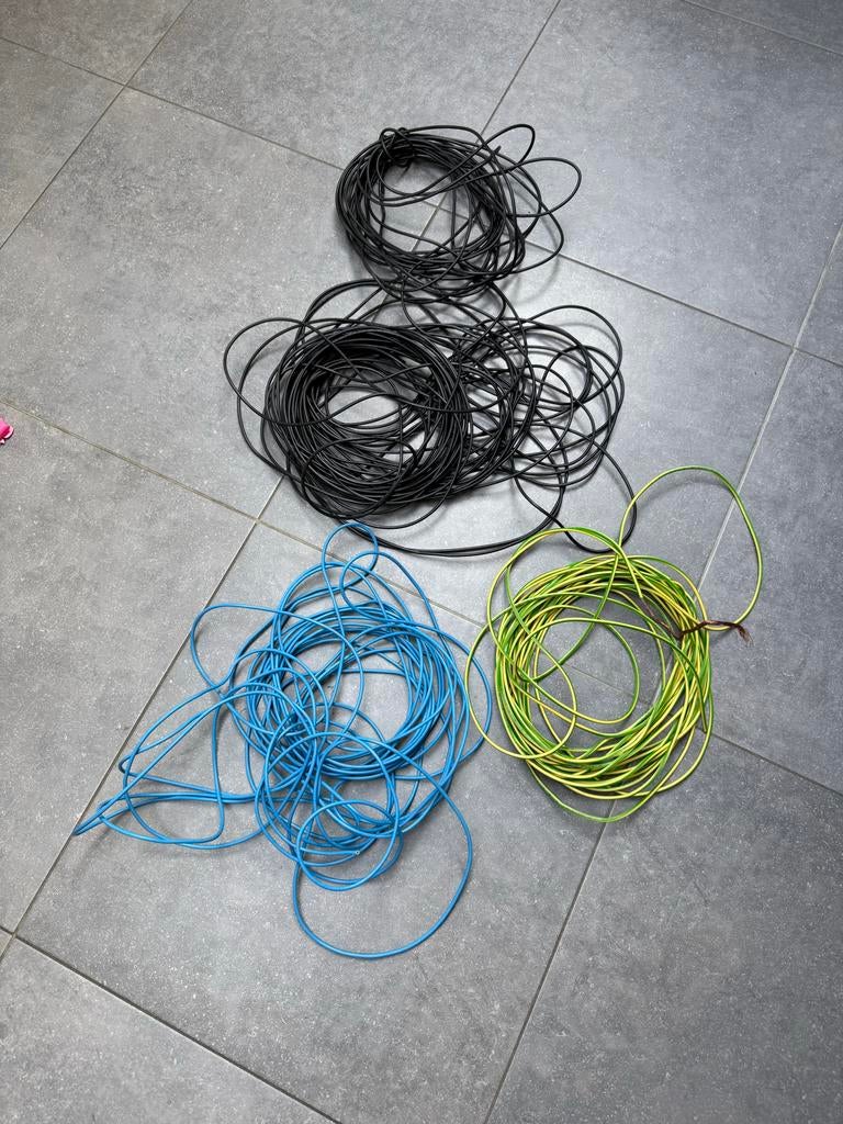 5x6mm2 Flexibele Draad - Nul, Aarde, Fase (20m/40m), Ophalen of Verzenden, Gebruikt, Kabel of Snoer