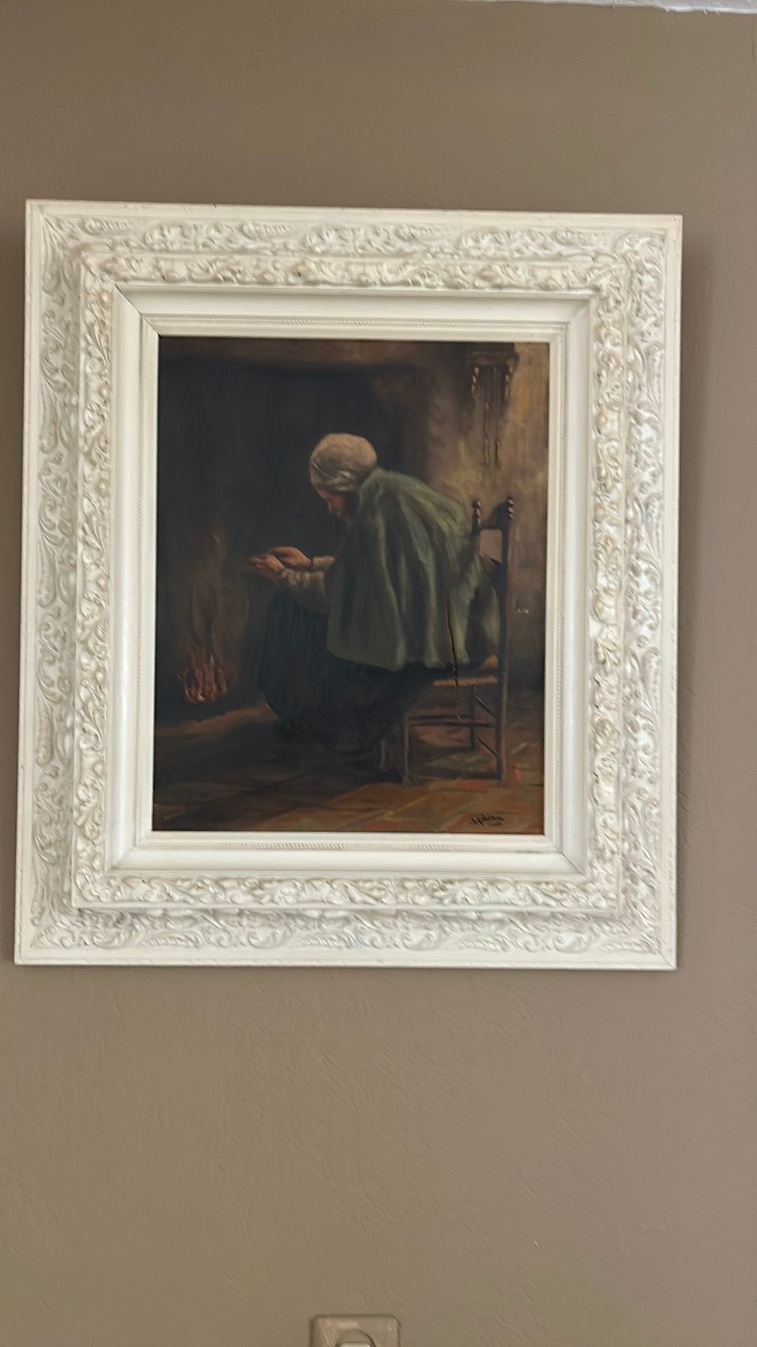 Antiek schilderij met niet antieke lijst, Ophalen, Portret of Personen