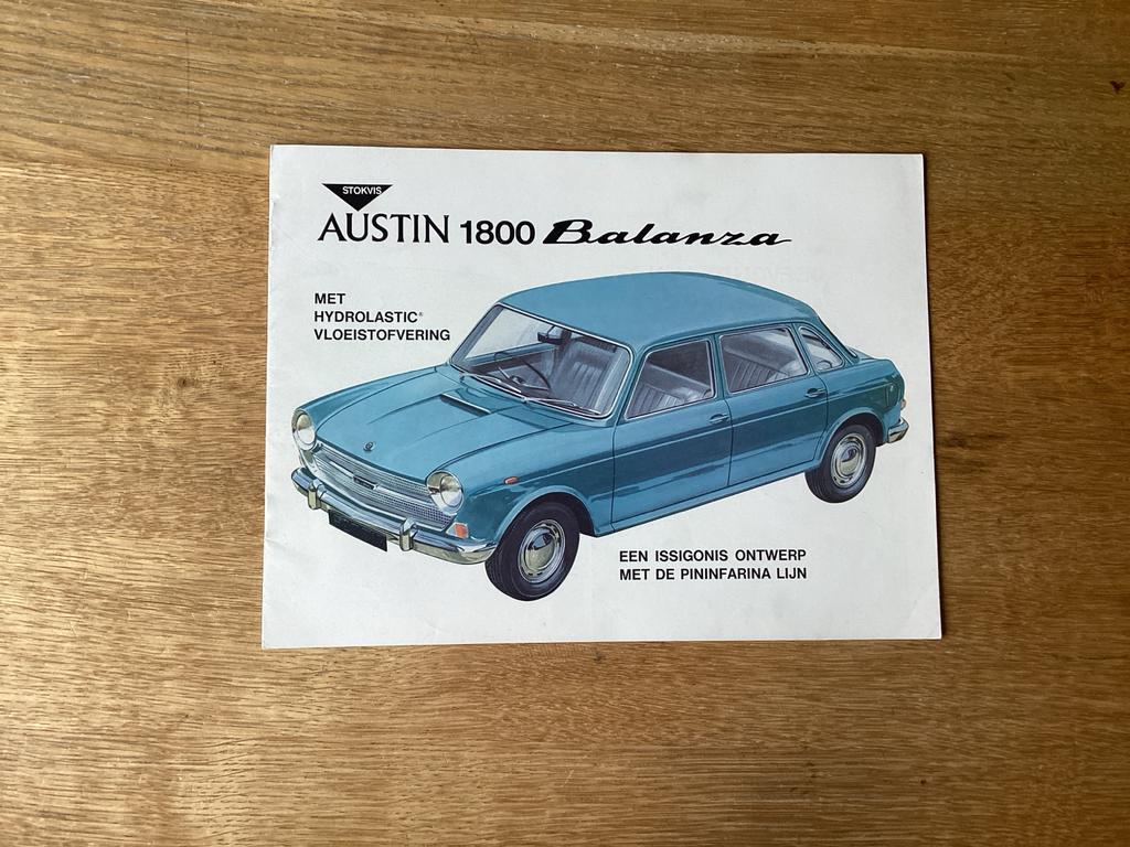 Austin 1800 Balanza Brochure - Origineel uit de jaren '60, Ophalen of Verzenden, Gelezen, Overige merken