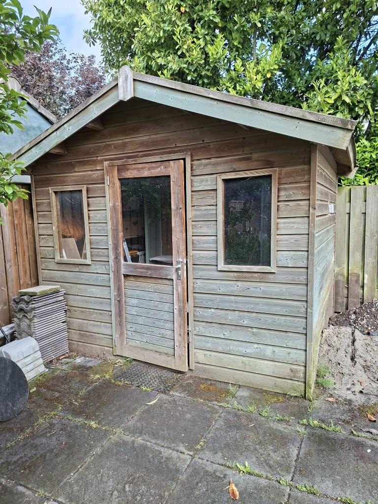 Tuinhuis / Blokhut / Houten schuur / Tuinberging, Tuin en Terras, Tuinhuizen, Ophalen, 250 tot 500 cm, Blokhut, 2 ramen