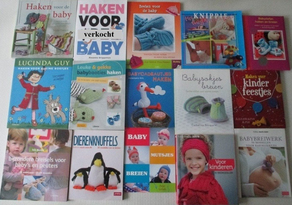 Haakboeken,Breiboeken,Haken,Baby,Kleertjes,Sokjes,Peuters, Verzenden, Zo goed als nieuw, Breien of Haken, Patroon of Boek