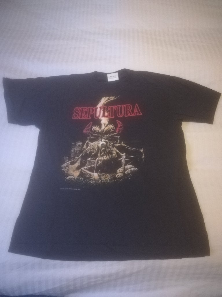 Tourshirt Sepultura 1991, Thrash metal, Overige typen, Ophalen of Verzenden, Zo goed als nieuw