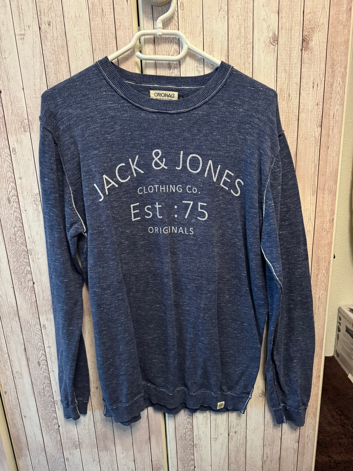 Jack & Jones longsleeve - Maat L - Blauw, Ophalen of Verzenden, Gedragen, Maat 52/54 (L), Blauw